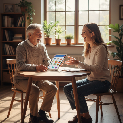 노년기 인지 건강 점검 시의 정서적 환경과 의사소통 변수 분석 시각화 자료