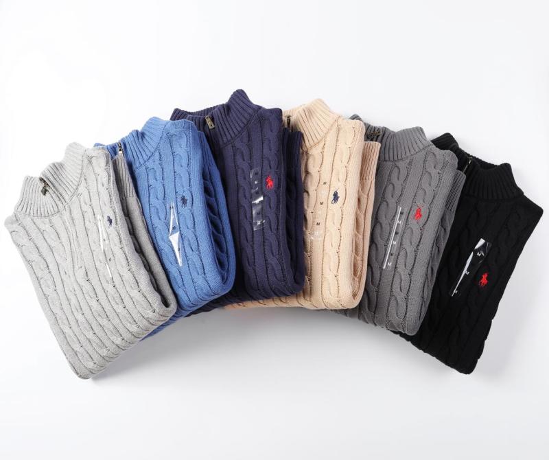 폴로 랄프로렌 꽈베기 반집업 폴라 니트
