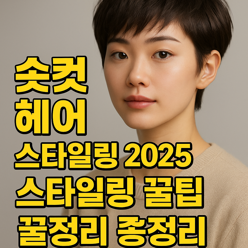 숏컷 헤어 스타일링