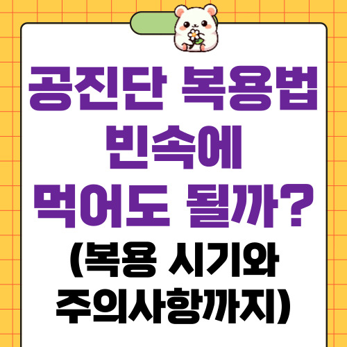 공진단 복용방법