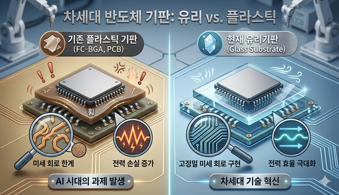 플라스틱 기판 vs 유리기판