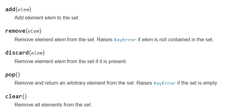 method of set