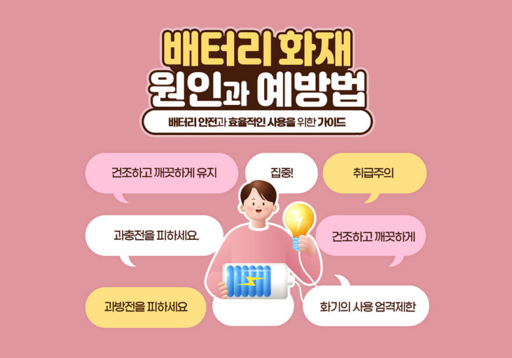 배터리 화재 관련 사진 첨부