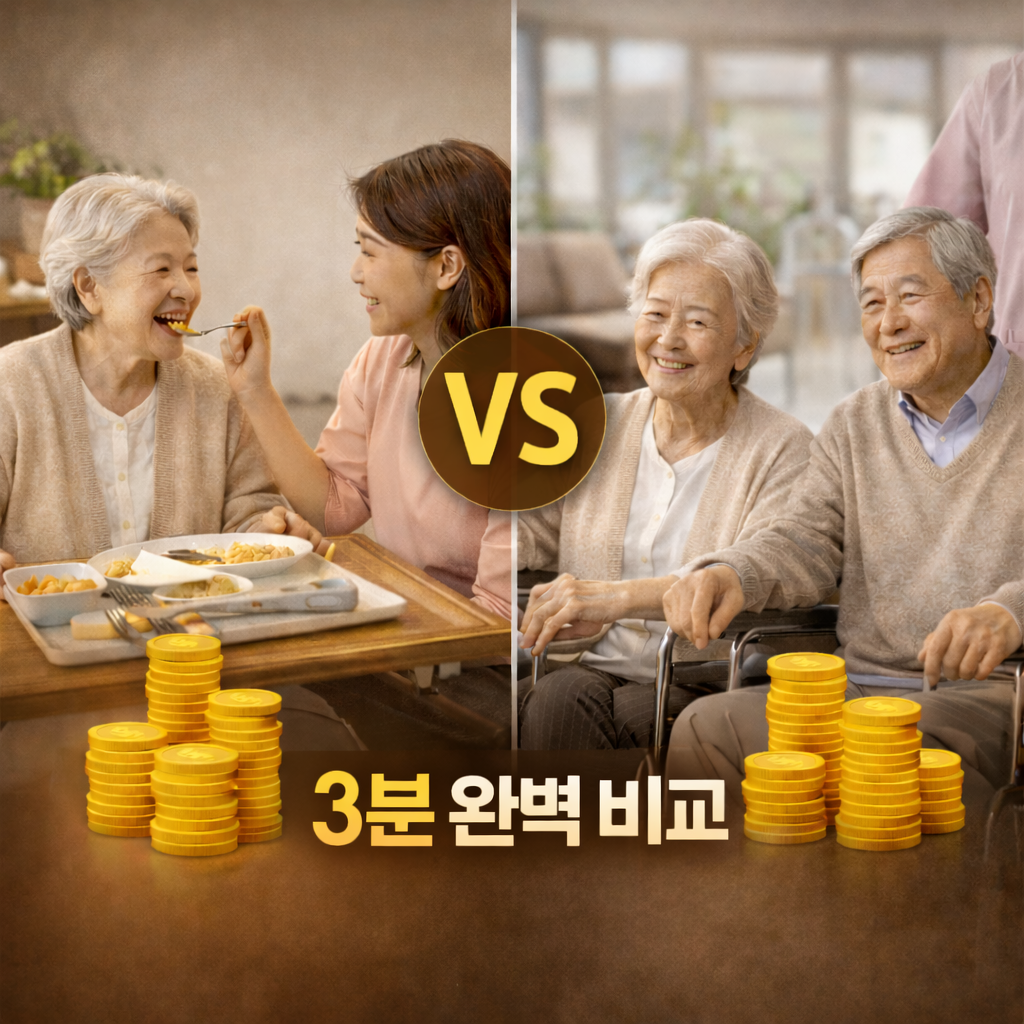 노인 방문요양 vs 시설, 비용 차이 3분 완벽 비교