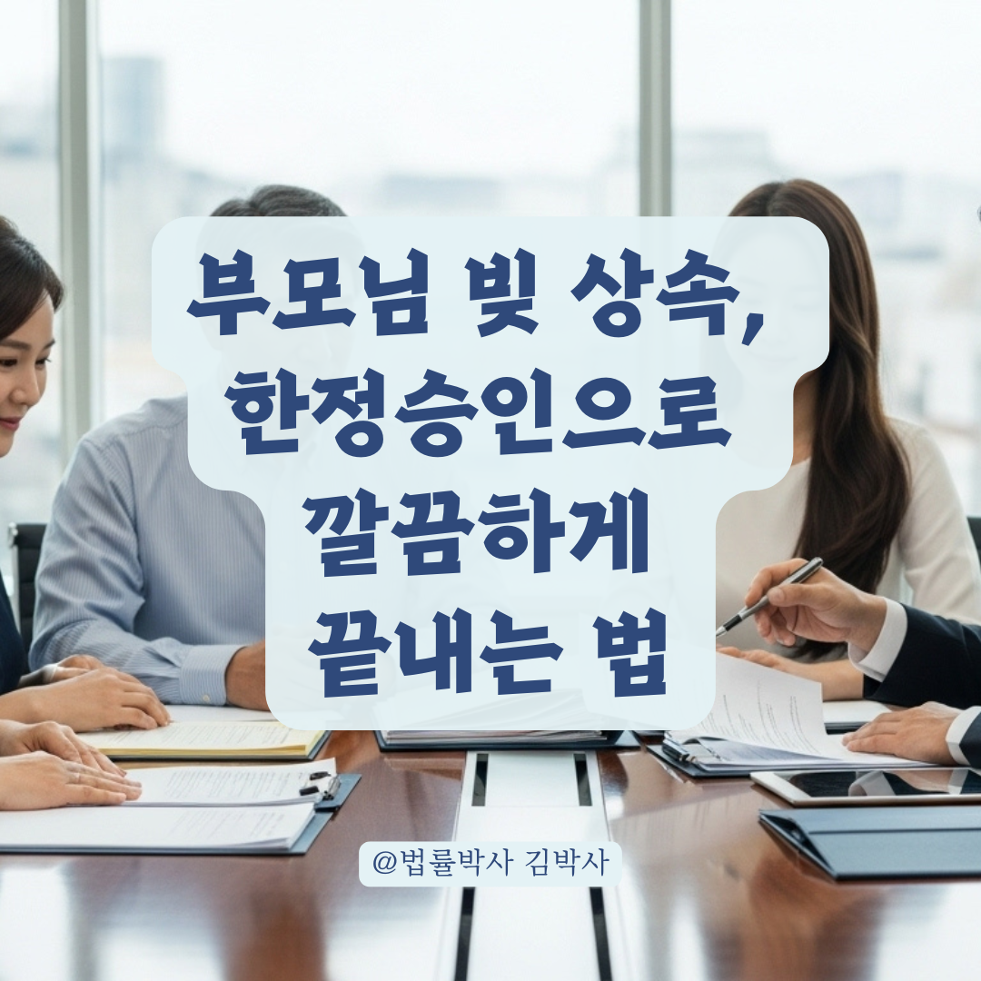 채무불이행자 부모님의 사망, 한정승인으로 상속 빚 깔끔하게 정리하는 법.