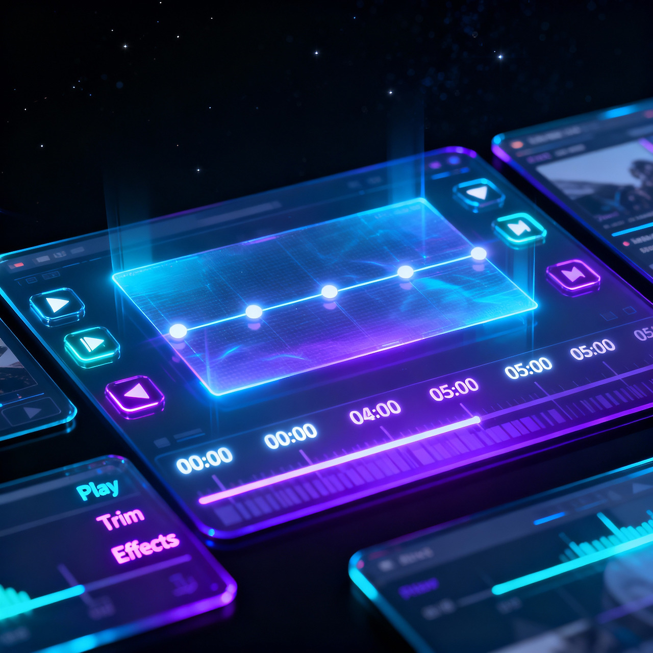 Sora 2 AI 영상 생성 인터페이스 개념도