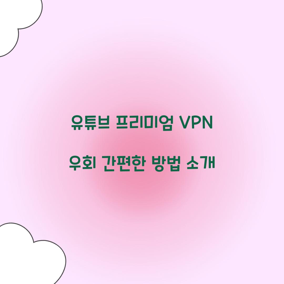 유튜브 프리미엄 VPN 우회