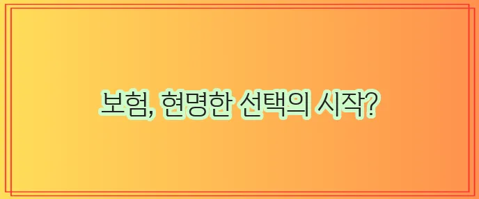 보험 비교 사이트 필요성, 정말 중요하죠!
