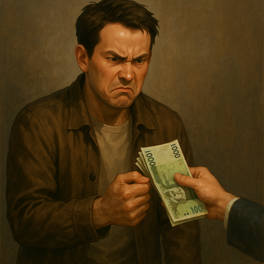 돈을 받고 화가 나는 꿈