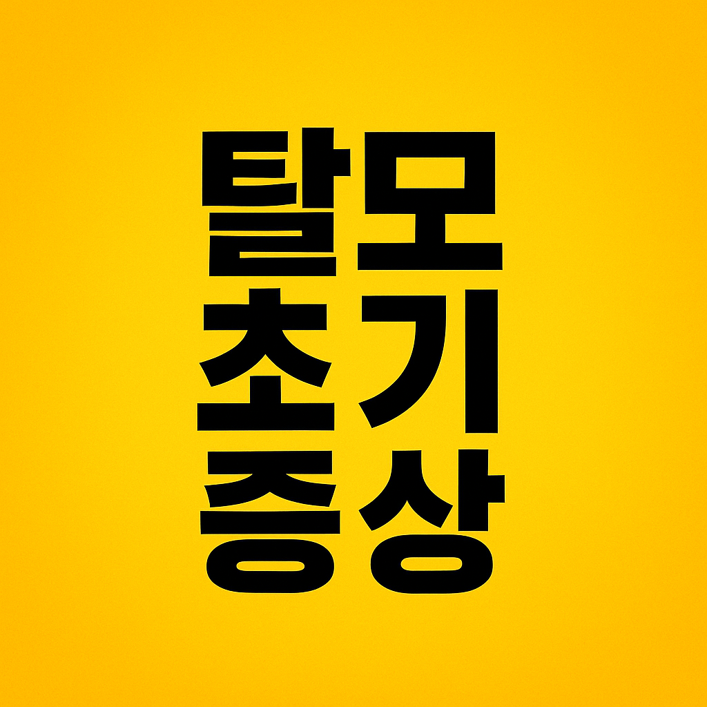 탈모초기증상 이미지