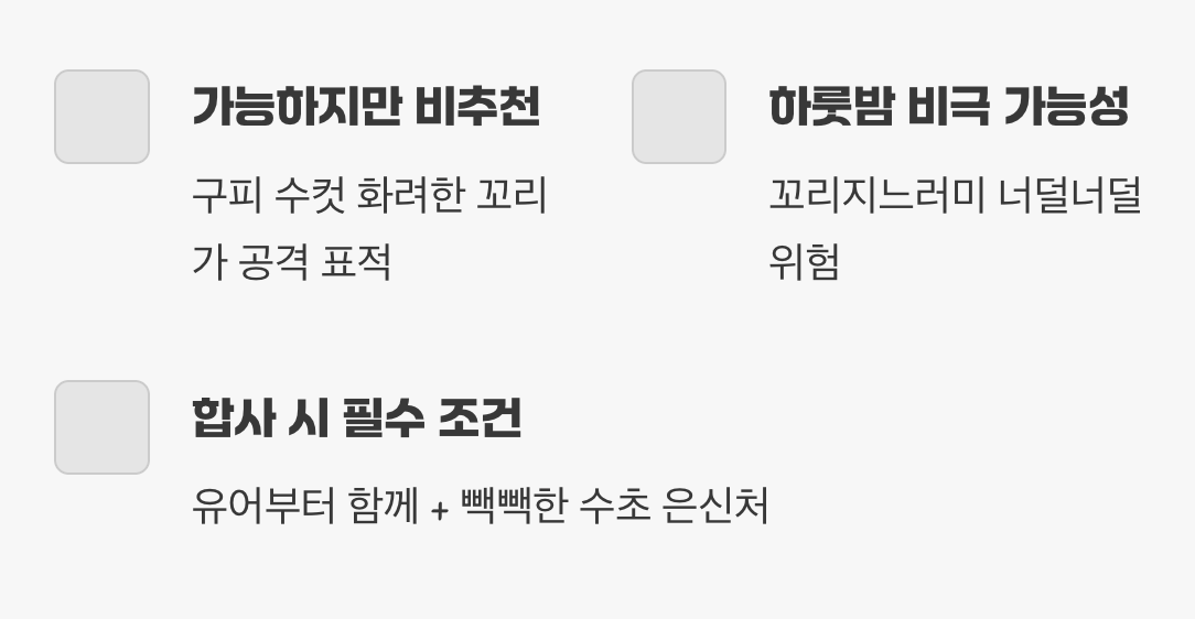 논란의 중심, 구피와의 합사