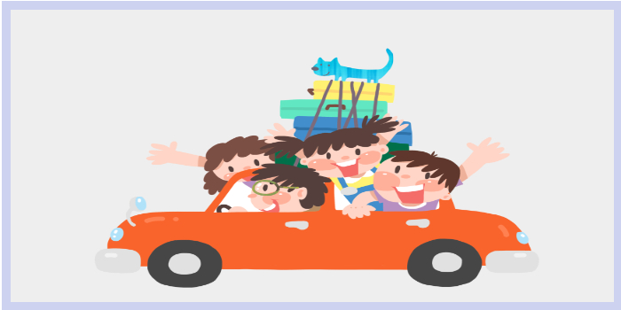 여행가는 장면 일러스트