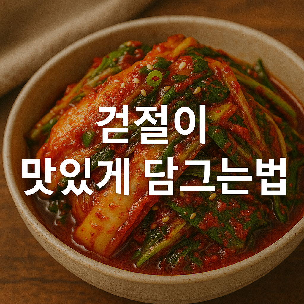 겉절이 맛있게 담그는법
