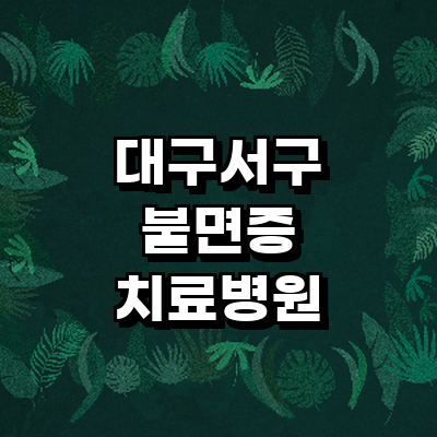 대구 서구 불면증