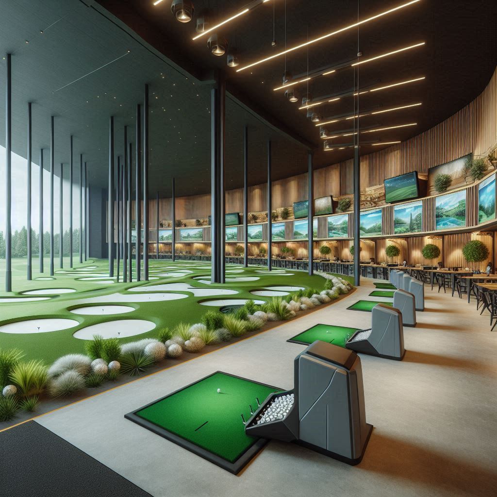 실내골프연습장 배경