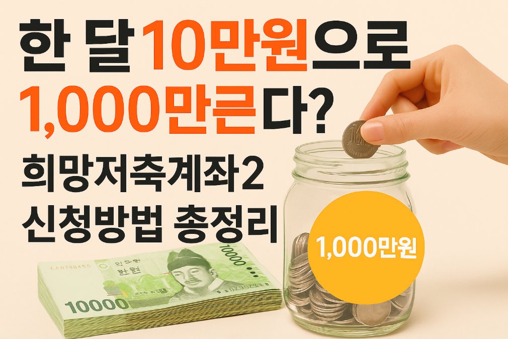 희망저축계좌2 신청방법 총정리