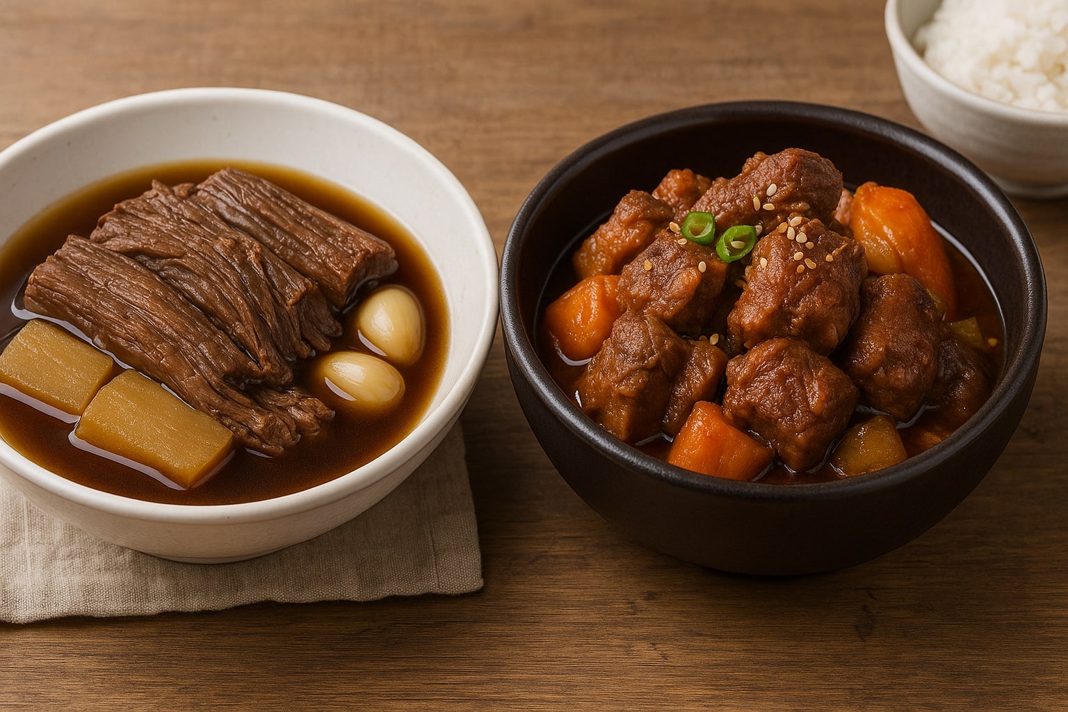 장조림과 갈비찜의 차이점