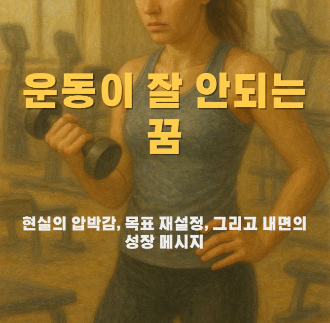 운동을 하는데 생각만큼 잘 안되는 모습
