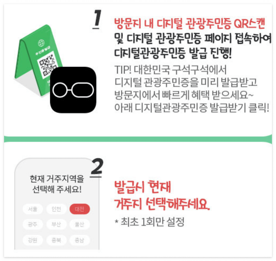 디지털 관광주민증 발급방법