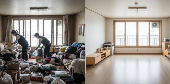 양산 고독사청소 후 정리