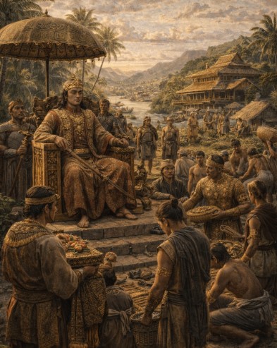 필리핀 타가로그 지역의 바랑가이 사회를 묘사한 장면