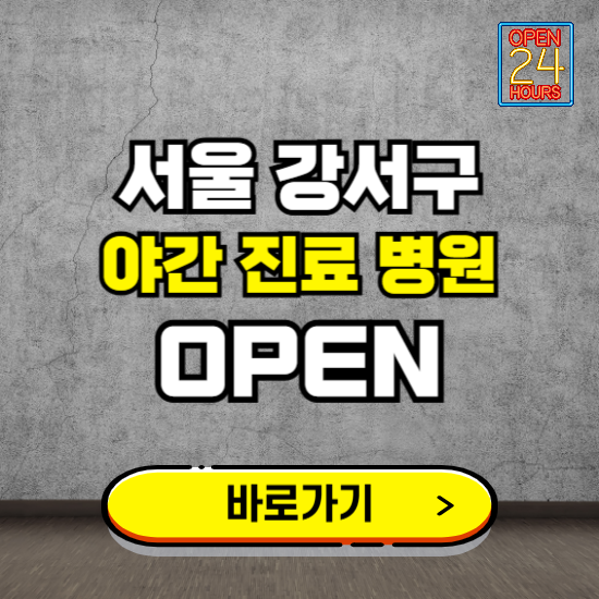 서울 강서구 야간진료 병원 찾기 ❘ 24시 심야 밤 늦게 여는 병원