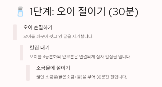 오이소박이 담그는 법: 황금레시피 공개