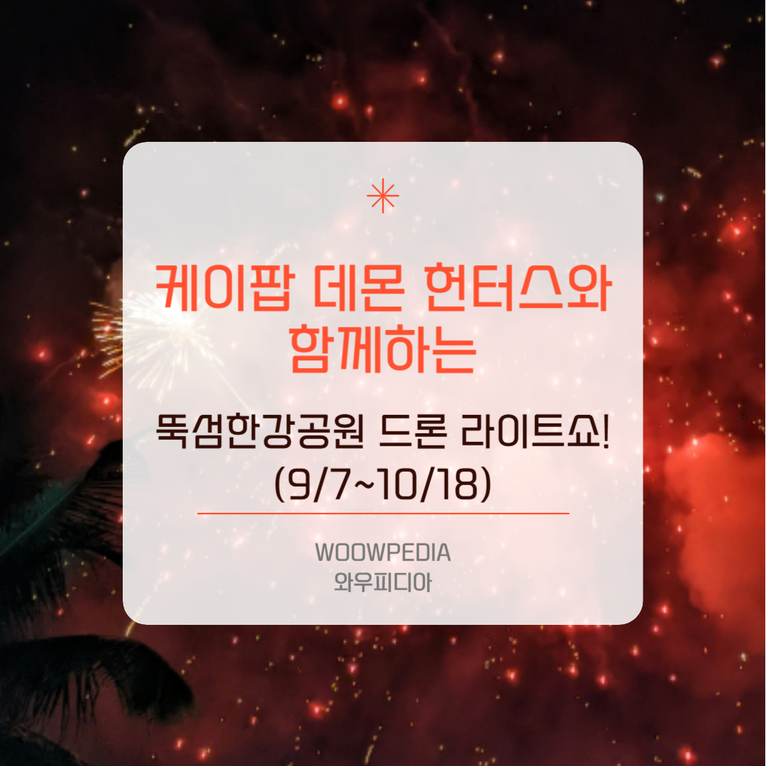 케이팝 데몬 헌터스와 함께하는 뚝섬한강공원 드론 라이트쇼