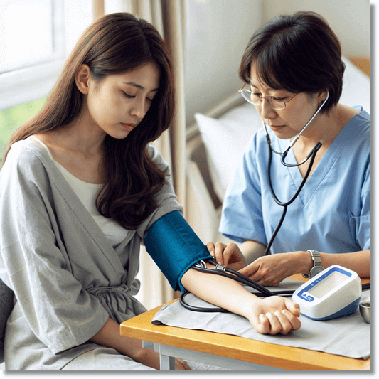 순환기 장애로 입원중인 여성