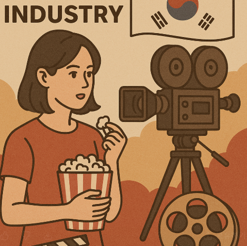 한국 영화시장 관련 일러스트