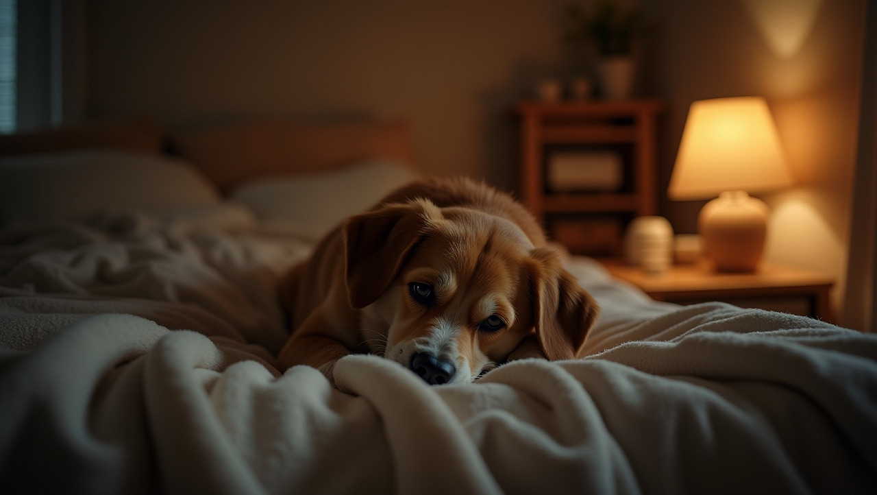 강아지가잠을못잘때