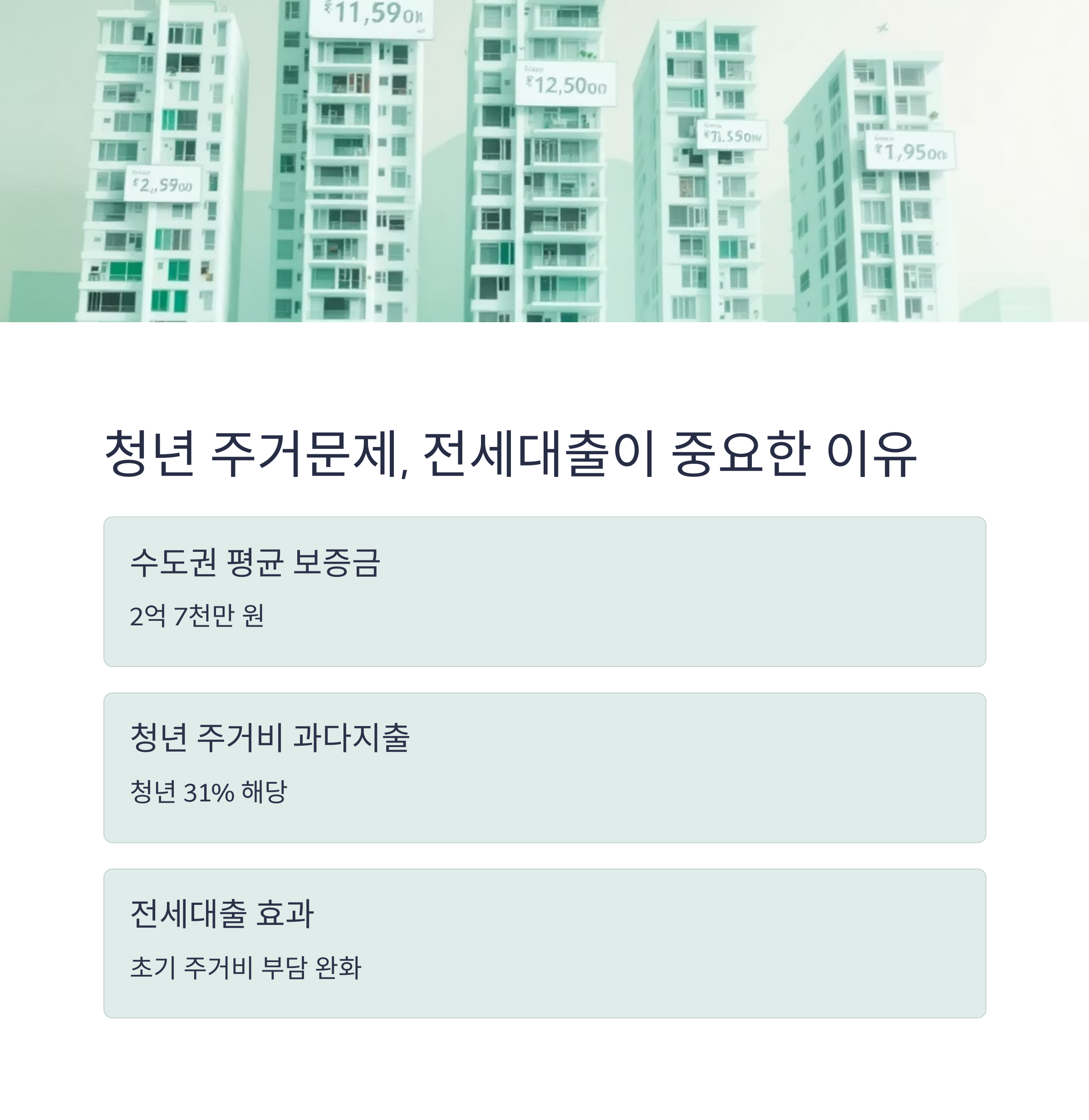 청년 전세대출, 이자지원 총정리