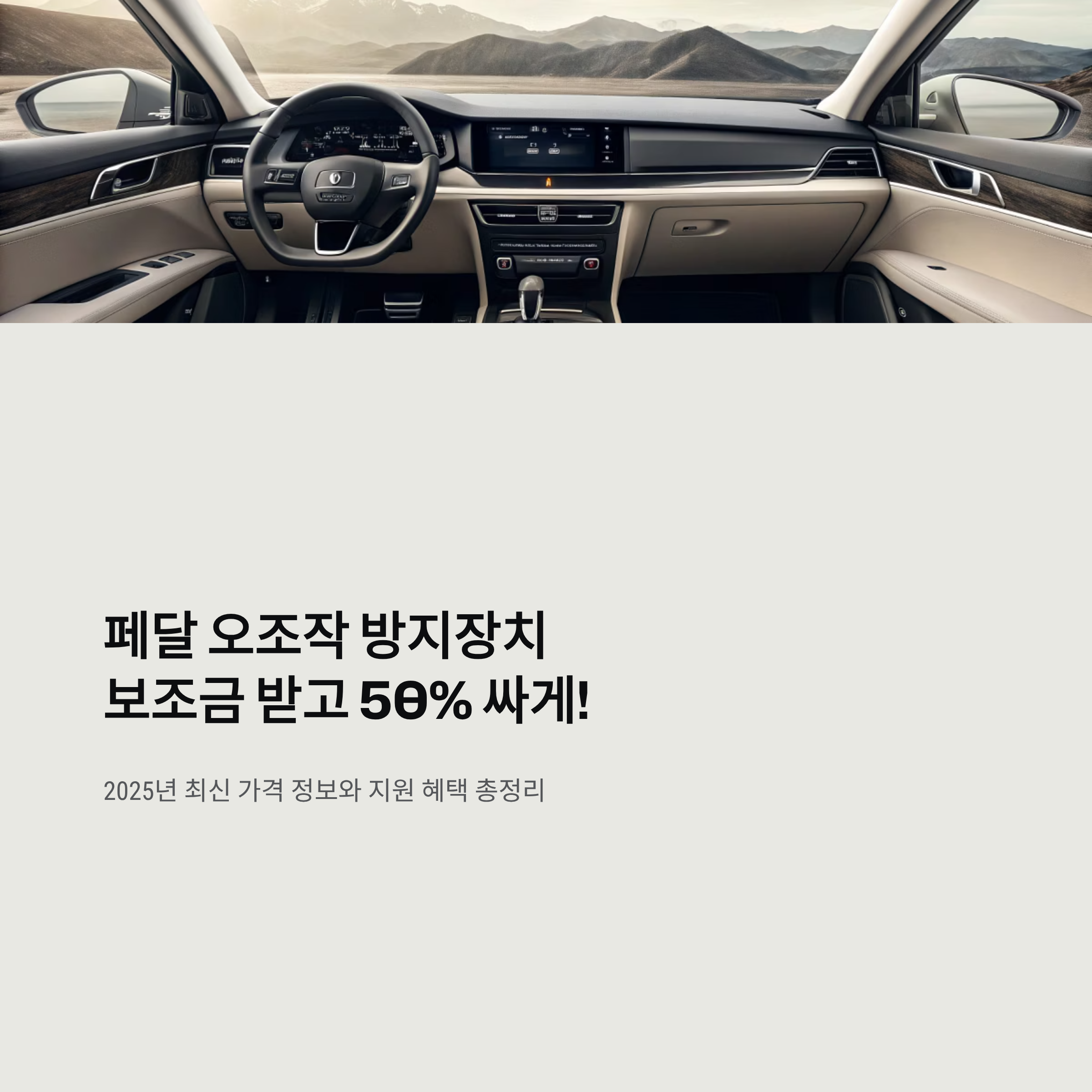 페달 오조작 방지장치 가격 알아보기