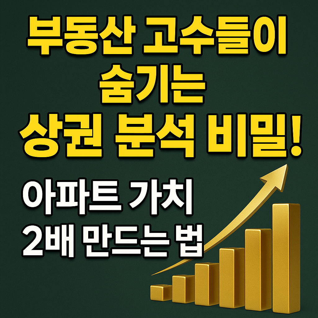“부동산 고수들이 숨기는 상권 분석 비밀! 아파트 가치 2배 만드는 법”