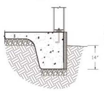 동결심도 기초 깊이 14in