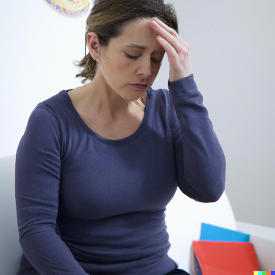 피곤한 모습의 여성