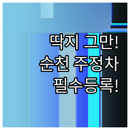 순천시 주정차단속알림 시스템 등록 방..