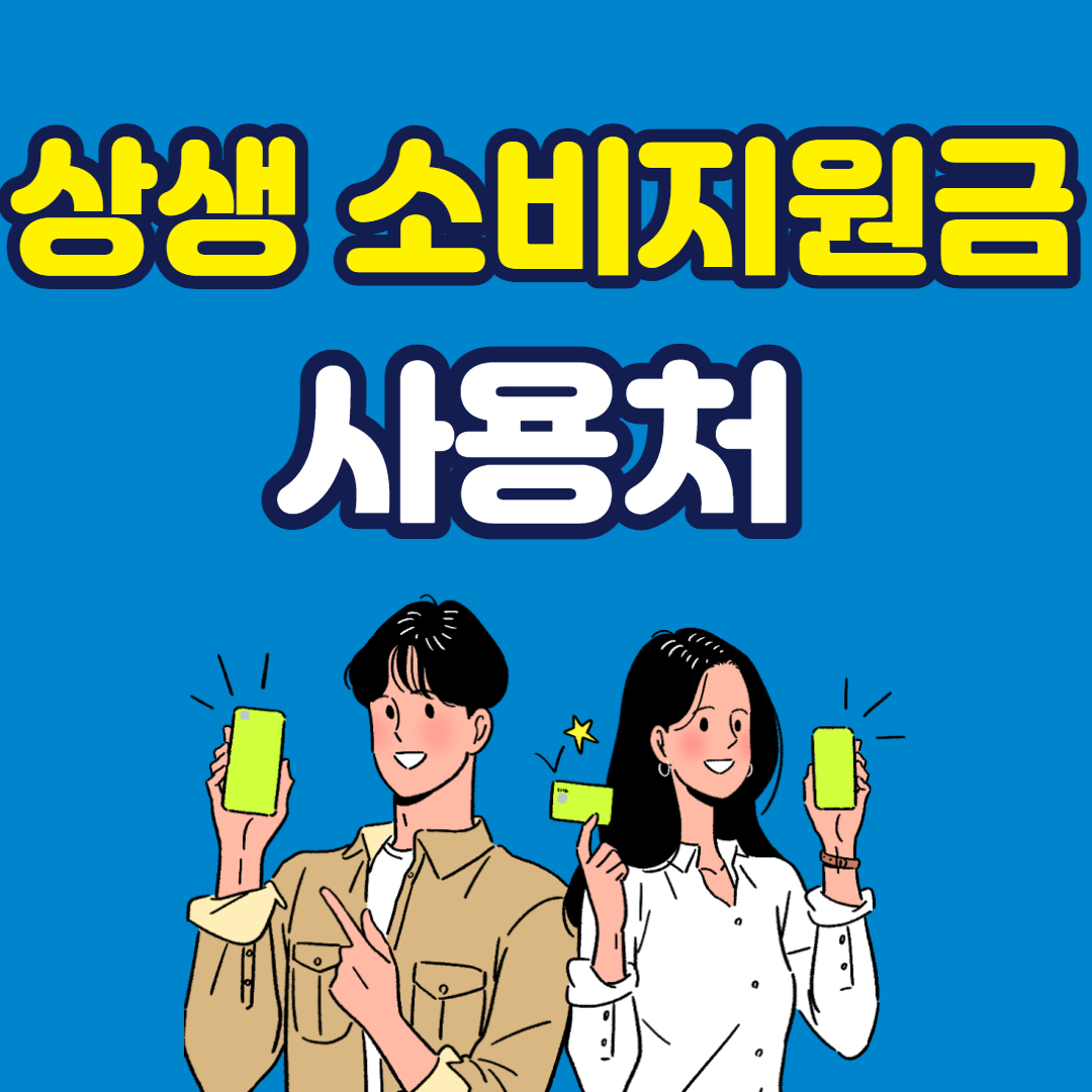 상생 소비지원금 사용처