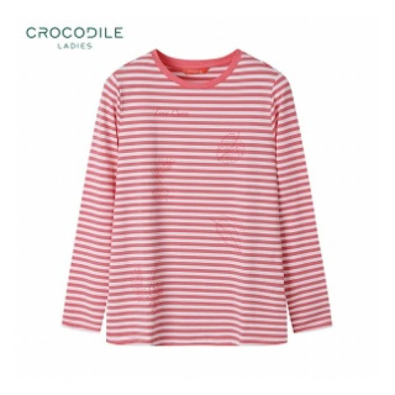 크로커다일레이디 보타닉 포인트 스트라이프 티셔츠