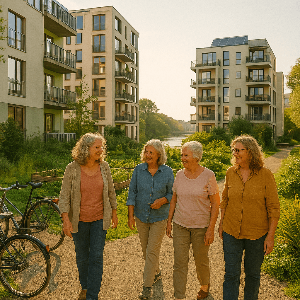 베를린 슈프레 강변의 Spreefeld Cohousing, 도시 재생과 여성 노후 공동체의 만남