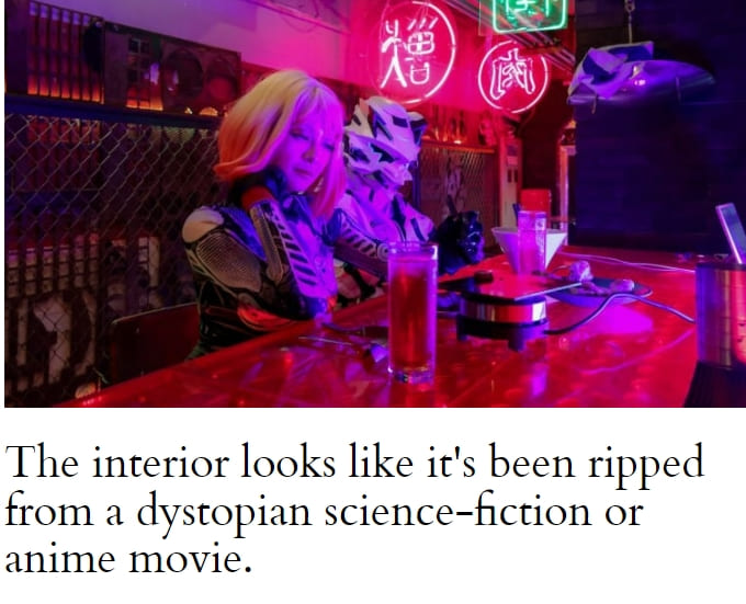 일본 사이버펑크 레스토랑, 해마로 만든 진공 포장 버거와 사케 제공 Cyberpunk Restaurant in Japan Serves Vacuum-Packed Burgers and Sake Made From Seahorses