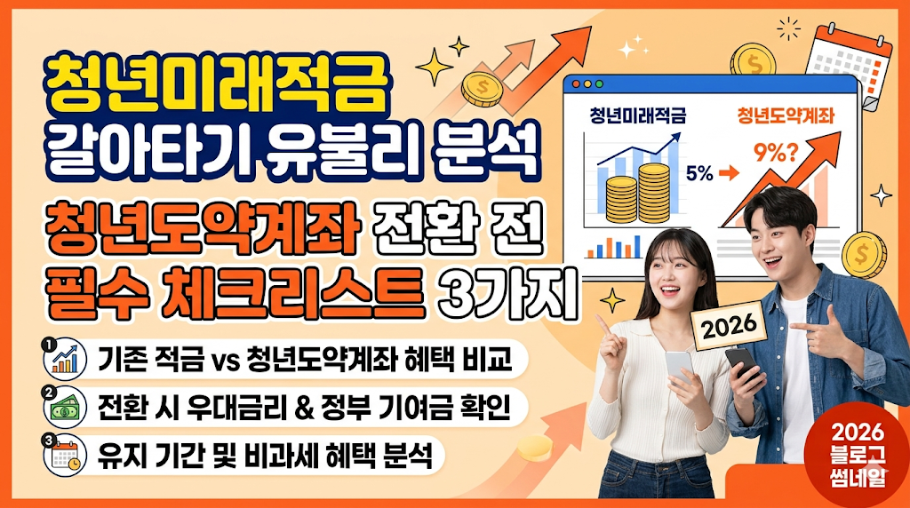청년미래적금 갈아타기 유불리 분석: 청년도약계좌 전환 전 필수 체크리스트 3가지 2026