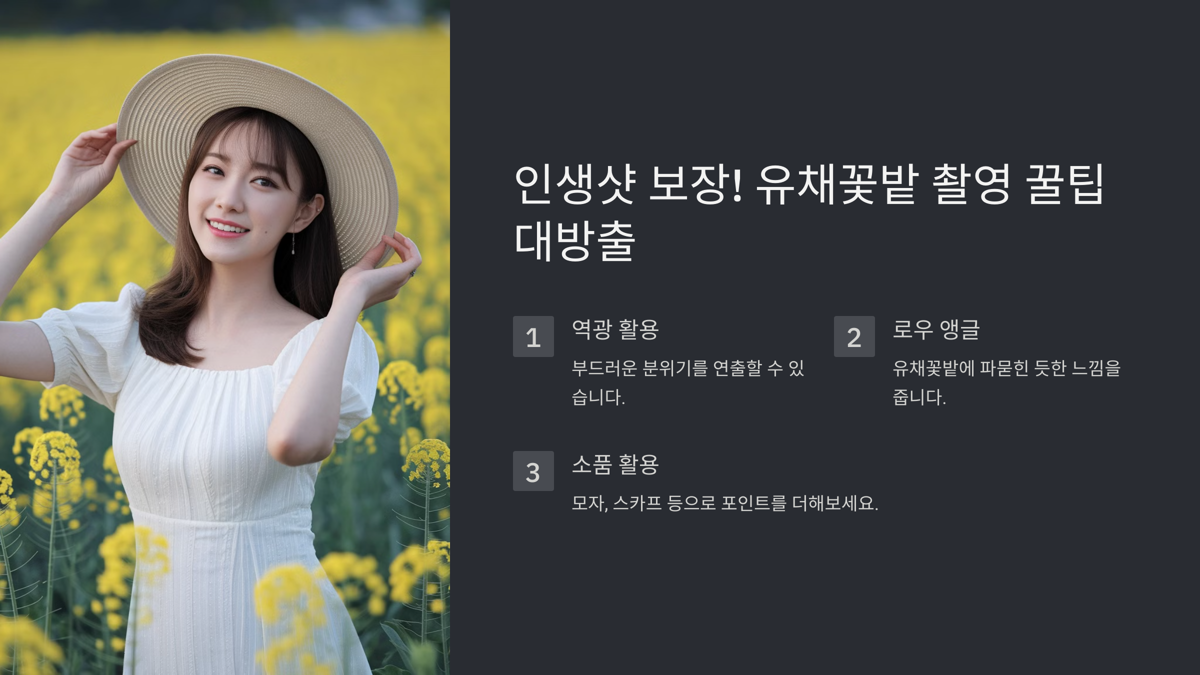 제주도 유채꽃 개화 시기와 명소