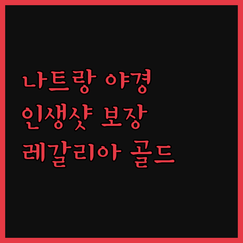 레갈리아 골드 호텔, 나트랑 야경 맛