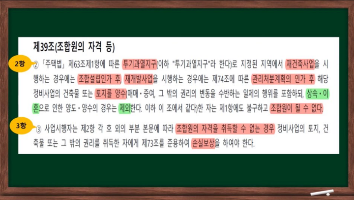재건축, 재개발 조합원 지위 양도