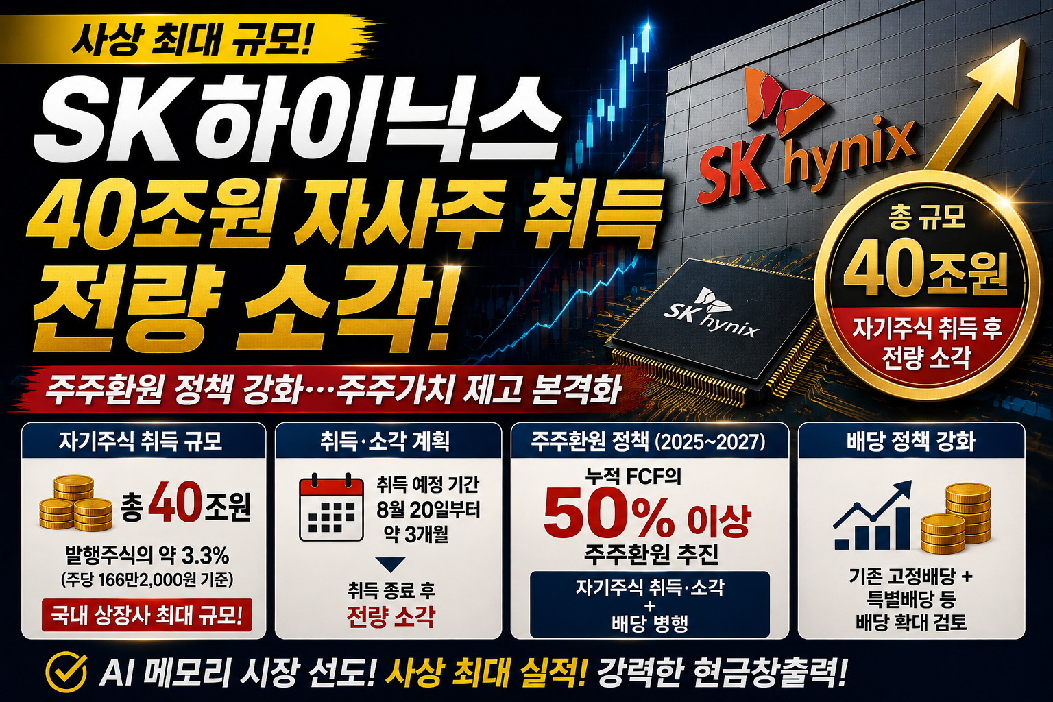 SK하이닉스, 40조원 자사주 취득 후 전량 소각