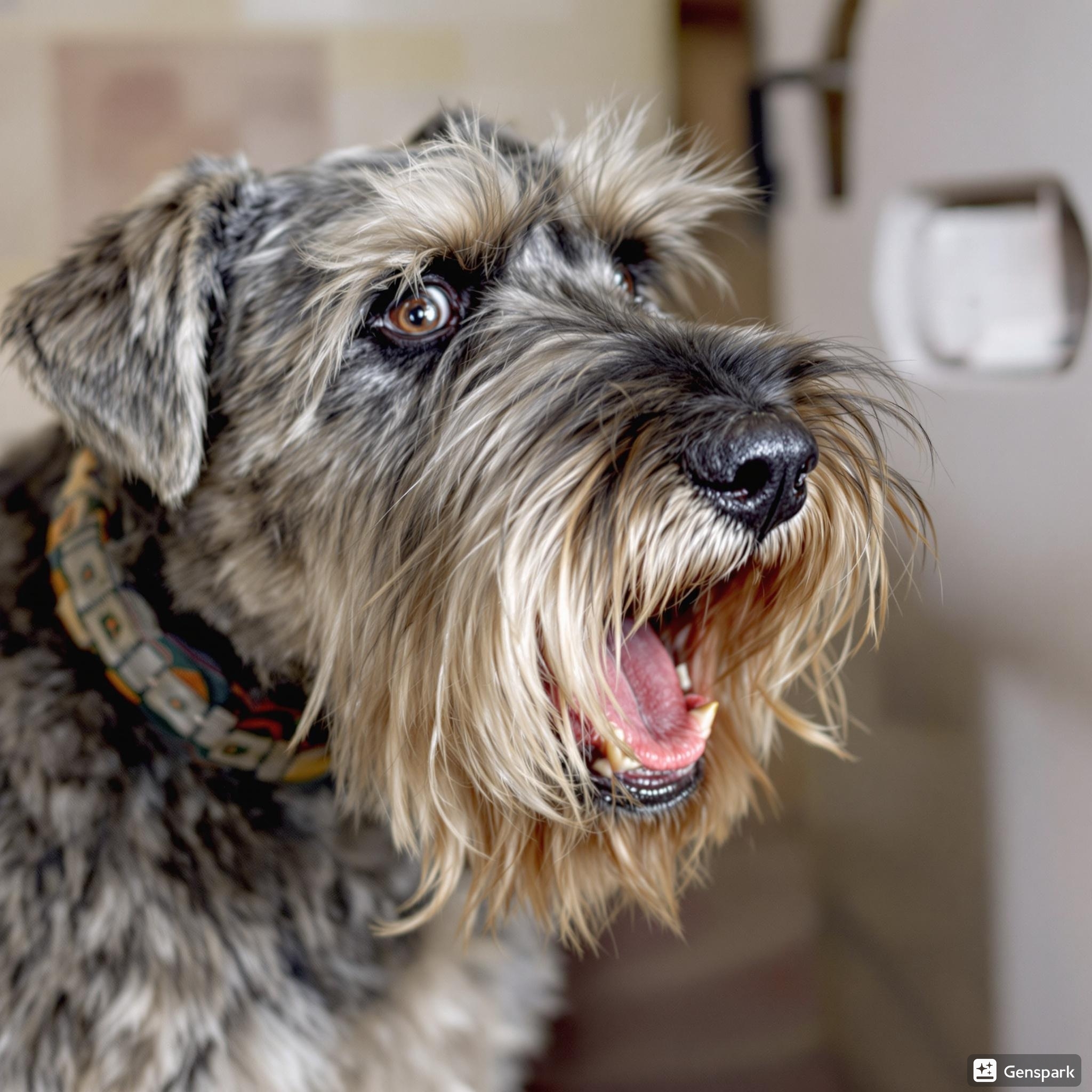 배뇨 곤란으로 통증을 느끼는 슈나우저