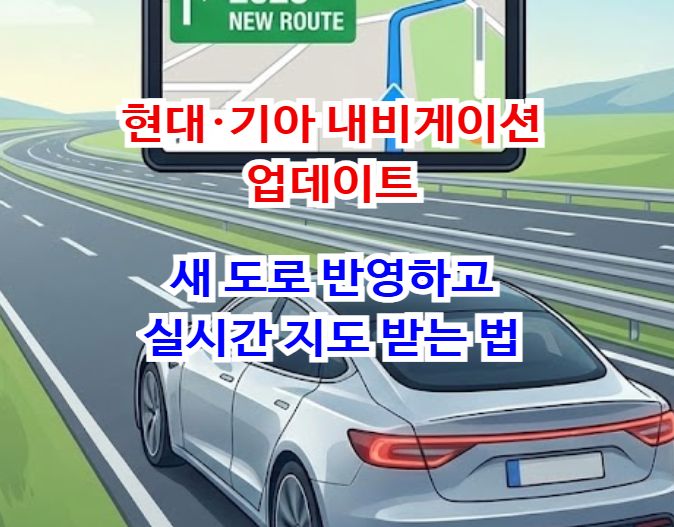 현대·기아 내비게이션 업데이트 - 새 도로 반영하고 실시간 지도 받는 법