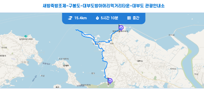 경기둘레길 안산 51코스 지도 새방죽방조제 방아머리 대부도 관광안내소 구간 서해 바다 트레킹 등산 날씨 정보