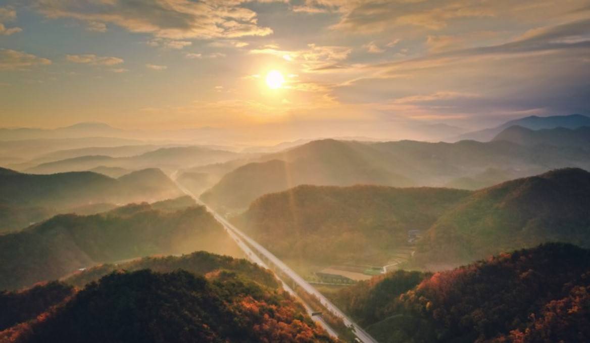 보은 수리티재 일출